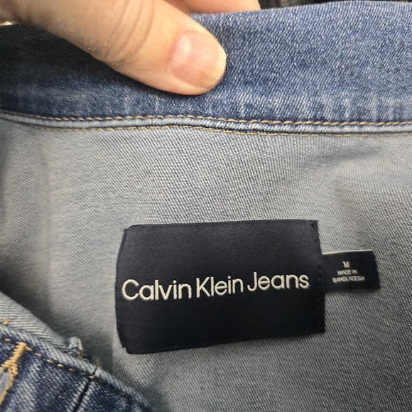 CK JEANS CALVIN KLEIN DENIM SHIRT DRESS M - Picture 7 of 12